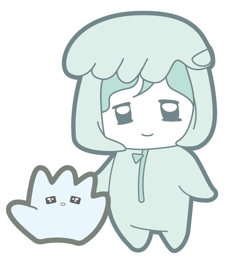 青い手