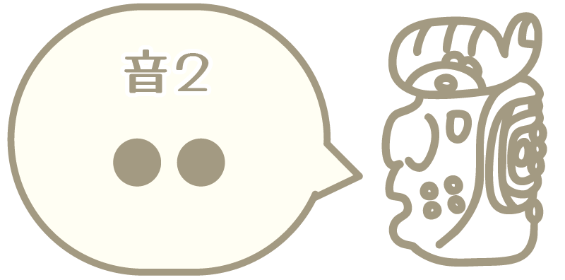 音2（マヤ数字と横顔）